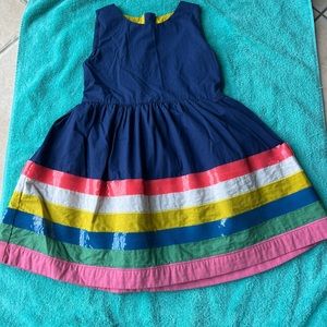 Gorgeous Mini Boden Rainbow stripes dress